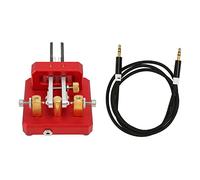 Focket Morse Code Paddle, Stainless Steel Double Paddle CW Keyer with Adjustable Magnetic Damping Pure Silver Contacts for Radio Communication Morse Practice Outdoor Activities (Wine Red)
