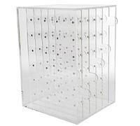 Focket Nail Display Stand, 5 Layers Transparent Acrylic Nail Art Display Board with Removable Magnet Swatches for Storage and Organization