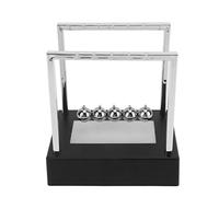 Focket Newtons Cradle, LED Light 15 20 Seconds Swing Balance Balls, Executive Desk Toys with Black Base for Office Home Stress Relief Physics Learning