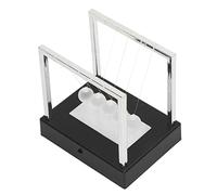 Focket Newtons Cradle, LED Light Longer Swing Time Newton Balls, Executive Desk Toys with Black Base for Stress Relief Office Home Decor Science Physics Learning Gadget Fidgets Kit