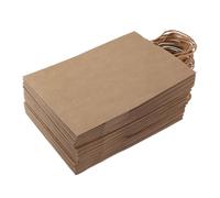 Focket Paper Bags, 8.3x4.3x10.6in Large Capacity Brown Kraft Gift Bags Bulk, Shopping with Sturdy Handles for Party Shopping and Gift Wrapping 50 Pack (M Size: Approx. 21 X 11 X 27cm / 8.3 4.3)