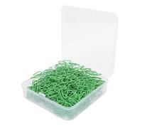Focket Paper Clips, Bendable Design Strong Grip Stainless Steel Paper Clips, Colorful Green with Storage Box for School Office Home (3 Leaf)