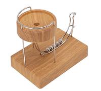 Focket Perpetual Motion Machine, Electromagnetic Induction Low Noise Kinetic Art Desk Toy, Physics Educational Gadget with 5 Marbles for Home Office Desk Decoration