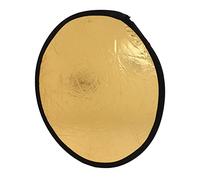 Focket Photography Reflector, 11.8in Collapsible Light Weight Gold Silver Surfaces 2 in 1 Light Reflector for Photography, Diffuser with Storage Bag for Macro