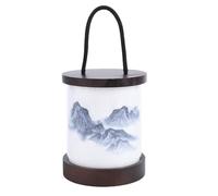Focket Portable Lantern, Rechargeable Battery Operated Cordless Table Lamp with Touch Top Dimming, 3 Colors and 8H Battery Life, for Camping, Bedroom, Patio and Dining (Mountain)