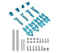Focket RC Rear Suspension Arms, Aluminum Alloy Construction for Enhanced Strength and Durability Rear Swing Arms, RC Car Upgrade Parts with Complete Kit for SCY 16101PRO 16102 16103 (Blue)