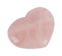 Focket Rose Quartz Heart, Natural Anxiety Relief Premium Material Crystal Heart, Pink Stone with Fine Workmanship for Meditation Chakra Energy Healing Reiki Balancing Gift Giving Home