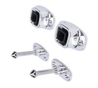 Focket RV Door Holder Plunger, 2pcs Aluminum Alloy Adjustable Height 3.38in Extended for RV Trailer Truck Shed, with Screw Kit for Easy Installation