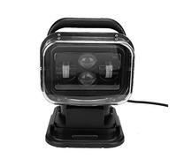 Focket Search Light,LED 60W 6800 Lumens IP67 Waterproof Portable Car Truck Remote Control Searchlight Outdoor Search Lamp Marine Spotlight for Boat, Guard,Yacht,etc(Black)