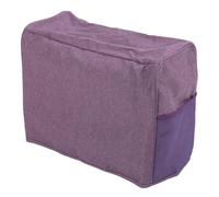 Focket Sewing Machine Cover, 600D Oxford Cloth Foldable Dust Cover, Protective with Front Storage Pocket and Clear Side Pockets for Home Office Studio (Purple)