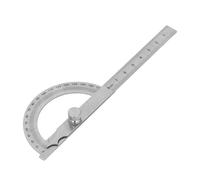 Focket Stainless Steel Protractor, Metal Angle Measuring Tool with Adjustable Arms 0-180 Degree for Woodworking Carpenters (80x120mm 0 to 8cm Range)