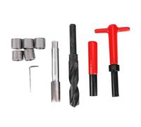Focket Thread Repair: Kit Drilling Keys Twisted Stainless Steel to Repair Auto M18x1.5 Thread Insert, Suitable for a High Voltage Switch