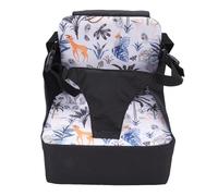 Focket Toddler Booster, Foldable Portable Travel Booster for Dining Table with Adjustable Straps and Anti Slip Design, Polyester Fiber Cushion, Easy to Clean