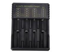 Focket Universal Battery Charger, Fast Charging LED Display with 4 Slots for Li Ion 26650 18500 18490 18350 17670 14500 10440 16340 RCR123 Ni MH Ni Cd AA AAA AAAA C Batteries
