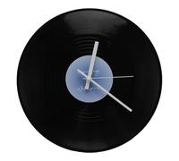 Focket Wall Clock, 12 Inch Round Silent Record Style with Battery Operated for Home Office Kitchen Coffee Shop (Blue)