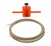 Focket Wall Wiring Machine Cable, Hidden Pipe Threading Device with 49.2ft Steel Wire and Drill Adapter, Cable Pulling Tool, Automatic Stringing Electrical Wire Puller