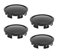 Focket Wheel Center Cap, ABS Rustproof 75mm OD 65mm ID Snap-in Fit Rim Caps, Hub Caps with Rain Dust Proof Design for SUV Sedan Truck (Black)