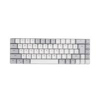 Focket Wired Gaming Keyboard, 60% Mechanical Gaming Keyboard RGB Illumination Fast Reaction Comfortable Portable Mini Wired Office Keyboard Light Up Keyboard for Laptop PC (Gray White Color Block)
