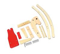 Focket Wooden Rocking Horse, Classic Design with Pedal for Children Aged 1 and Above Safe Pine Wood Toddler Ride On Toy