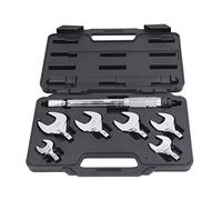 Focket Wrench Set, Adjustable Wrench for Air Conditioner Repair Tools with 6 Wrench Head, Effort Saving, High Carbon Steel Crowfoot Wrench Set for Disassembly Maintenance