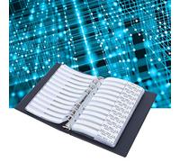 Fockety 0201 170 Value Resistors Assortment Kit Plastic Sample Book Basic Samples Portable Size for Electronic Professionals Black