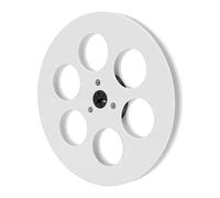 Fockety 1/4 7 Inch Empty Tape Reel, Recorder ABS Plastic Empty Tape Reel, Vintage Universal Open with 6 Holes for Music Lovers Professional Sound Engineers(Black White Grey) (White)