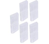 Fockety 10 PCs Clear Plastic Battery Codes for AA AAA Batteries Organization and Protection, Prevent Grooves, Suitable for At Home or travel.