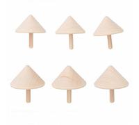 Fockety 12 Unfinished Wooden Spinning Tops for Kids, Smooth Natural Solid Wood Gyroscope Toy, with Paintable Surface for Creative Craft Gift and Family Game (12 Pieces)