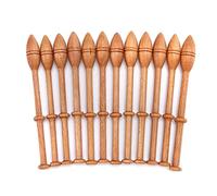 Fockety 12Pcs Lace Bobbin Wooden, Antique Vintage French Artisan Craft Turned Wood Weaving Tools, Durable Lace Robbin Weaving Tools for Beginner and Professional Lace Making
