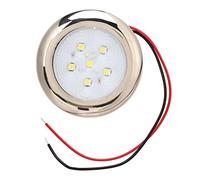 Fockety 12V Dome Light, IP65 Waterproof Ceiling Light, 316 Stainless Steel Ring Panel Light with 6 LED Chips for RV Boat Camper Van Travel Trailer Truck Fifth Wheel Interior Lighting