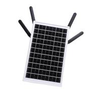 Fockety 12W Solar Powered 4G LTE Modem Router, Fast Speed 300Mbps Outdoor Wireless WiFi Router with SIM Card Slot, 150M WiFi Range, 18000 MAh Battery, for Camping, RV Outdoor (White Antennae)