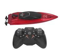 Fockety 2.4Ghz High Speed Waterproof USB Rechargeable Mini Remote Control Boat for Pools & Lakes, 360° Flipped Electric Toy Boat with Twin Propellers, RC Speedboat Toy for Adults & Kids (Red)