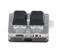 Fockety 2 Keys Keyboard, Acrylic Blue Switch Custom Keyboard RGB LED USB Macro Keys with Software Programming, Setting and Storage, BT Type C Connection OSU Gmaing Keyboard