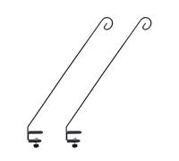 Fockety 2 Pack Extended Reach Deck Hook Hanger for Railing, Heavy Duty Deck Hook, Adjustable Deck Railing Hook with Clamp for Hanging Bird Feeders, Planters, Suet Baskets, Lanterns