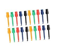 Fockety 20PCs Test Clamp/holder Grabber Multimeter Accessories, Integrated Spring for Tiny Parts, Excellent Performance for Repairing Mobile Phones, Plastic Copper Material (Large test hook)