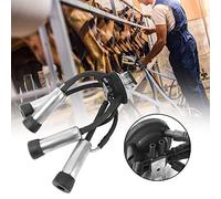 Fockety 240CC Premium Stainless Steel Cow Milking Cluster for Vacuum Pump Milking Machine, Smooth Rubber Milk Cup Set for Easy Cleaning, Suitable for Dairy Farmers, Black
