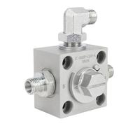 Fockety 3 Way Diverter Valve, Mini Excavator Diverter Valve Throttle Valve Spare Replacement Parts with Hydraulic Accessories Screws