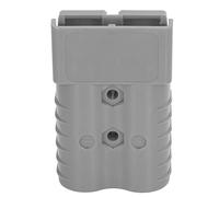 Fockety 350A 600V Battery Quick Disconnect Double Pole Plug Kit for High Current, Easy to Use Silver Plated Terminals Plug Connector for Solar Caravan and Boat Owners (Grey)