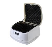 Fockety 35L Motorcycle Top Case, Water Proof Dust Proof Universal Motorbike Tail Box with Backrest & Security Lock, Anti Theft Motorcycles Trunk with Universal Base for Helmet (Pearl White)