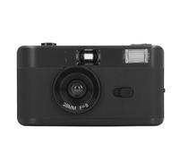 Fockety 35mm Film Camera, Reusable Lightweight Vintage Camera, Retro Digital Cameras with Built in Flash, 28MM F/8 Lens & 1/120s Shutter Speed (Film & AAA Battery Are Not Included) (Black)
