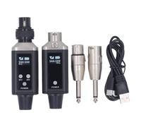 Fockety 3Pin XLR Transmitter and Receiver, LCD Display 80m Wireless Microphone System XLR Mic Adapter, Wireless Microphone Adapter for Audio Mixer, Dynamic Microphone, Guitar Bass