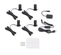 Fockety 4 Pack Mini Spot Light, 360° Rotatable Dimmable LED Spotlight with Dimmer, USB 5V Accent Lights Picture Light for Plants, Jewelry Showcase, Painting Picture, Model Display (Warm