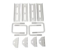 Fockety 4 PCS 8in Boat Trailer Bunk Brackets, Heavy Duty Galvanized Swivel Top Bunk Bracket Kit with Hardware for Different Sizes Boat Trailer Crossmember, Adjustable Height