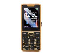 Fockety 4G Elderly Mobile Phone, Big Button Cell Phone for Elderly, with 2.6in Screen, SOS Button, Camera, 2500mAh, 3 Slots, Speed Dial, Dual Flashlight (Gold)