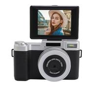 Fockety 4K Digital Camera for Photography, 64MP Vlogging Camera for YouTube with 2.8" 180° Flip Screen, Flash Light & 16 Filters, Compact Travel Camara Supports 128GB SD Card (Black)