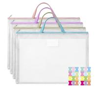 Fockety 4pcs A2 Size Mesh Art Portfolio Bag (4 Pack)