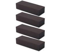 Fockety 4Pcs Ebony Lumber Block Wood Timber Handle Plate, Knife Handle Material Scales Plate Natural Wood Lumber Blank Ebony for Instruments DIY Music Tools 12x4x2.5cm