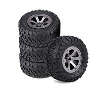 Fockety 4pcs/set 1:16 Crawler Rubber Tires Flexible Tread Pattern RC Accessory for Adventure Seekers