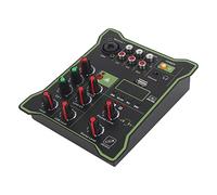 Fockety 5 Channel Mixer with and USB Reverberation Effect, Compact Design Compatible with Mobile Phones, Tablets, and Computers