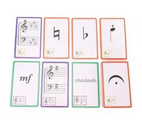 Fockety 50Pcs Music Flash Cards, Piano Note Flash Cards, Music Education Card for Beginners and Professionals with Color Coded Notes Clefs Tempo Dynamics Double Sided Laminated